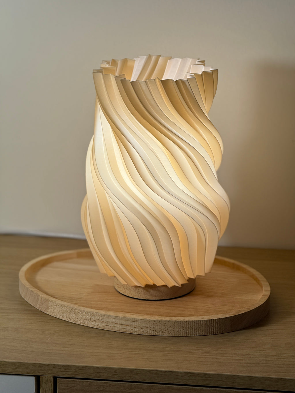 Lampe Torsadée PÊCHE CLAIR