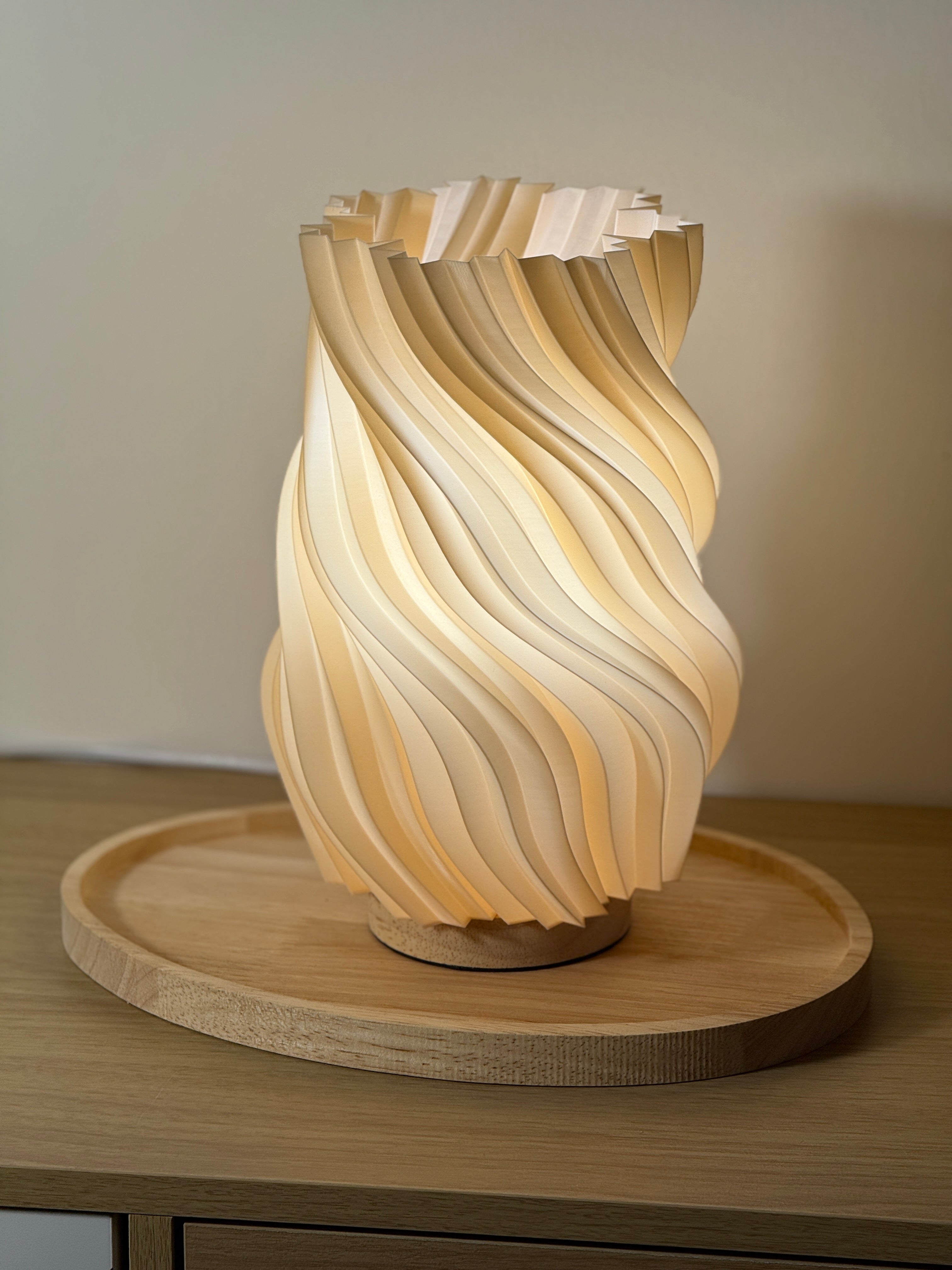 Lampe Torsadée PÊCHE CLAIR