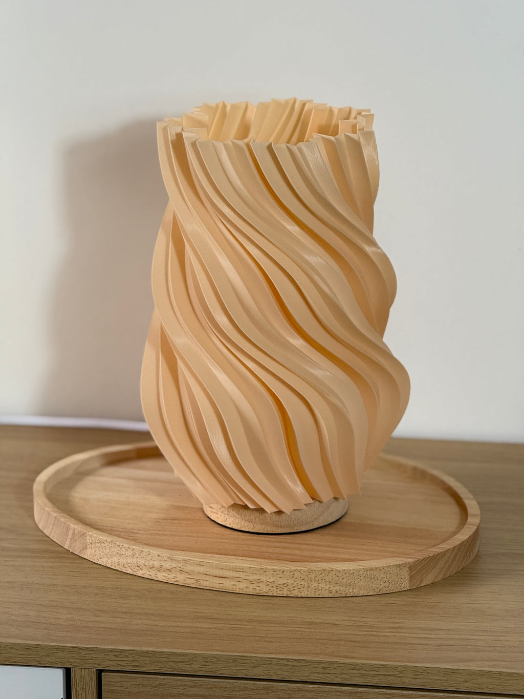 Lampe Torsadée PÊCHE CLAIR