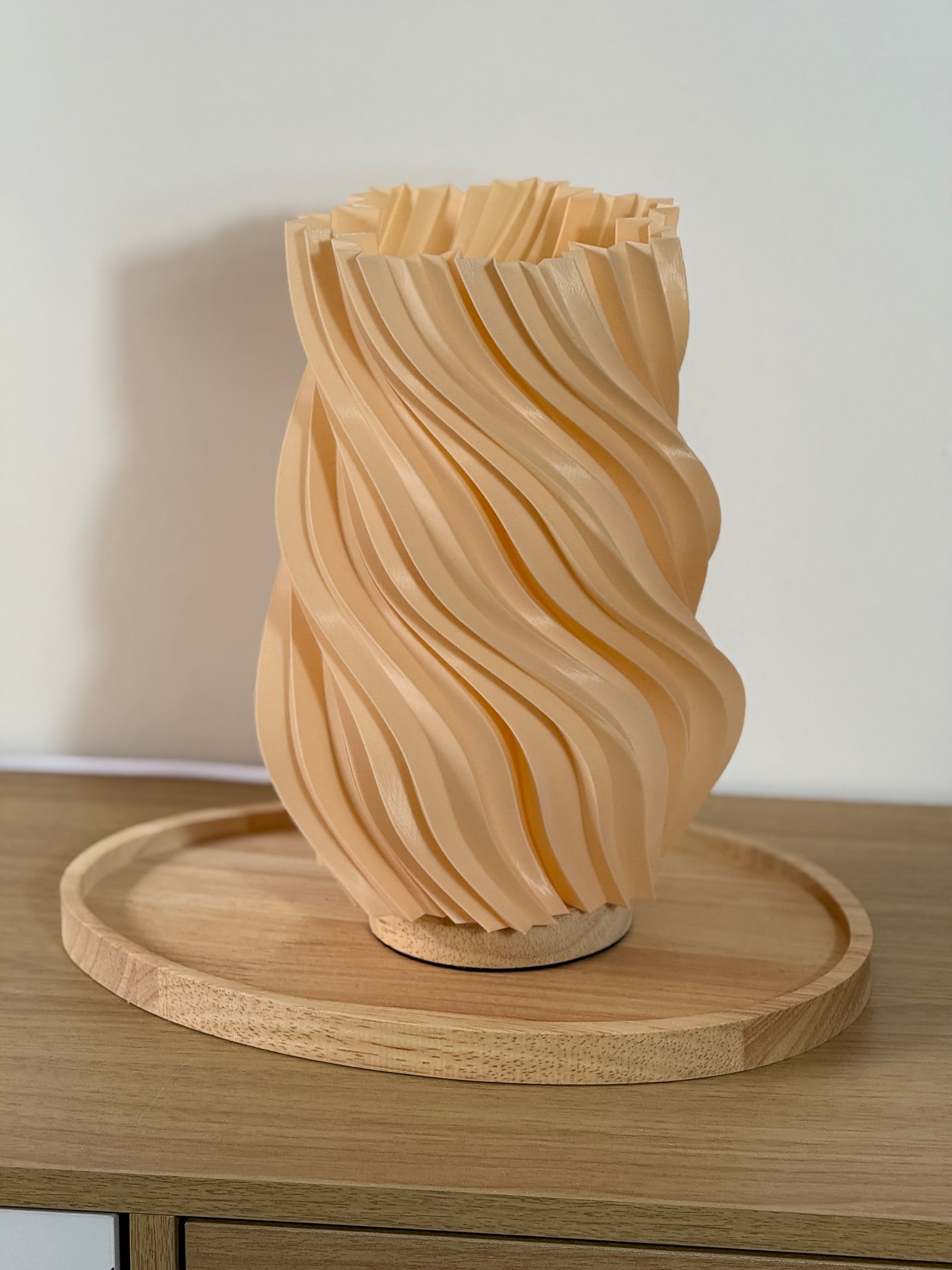 Lampe Torsadée PÊCHE CLAIR